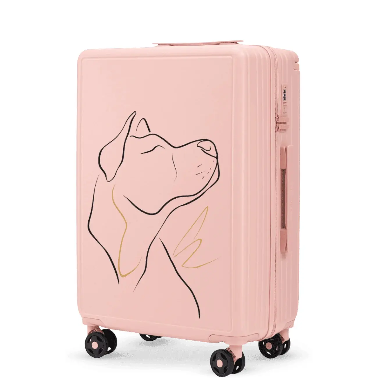 Valigia media Wings ABS+ Customized Dog 24"