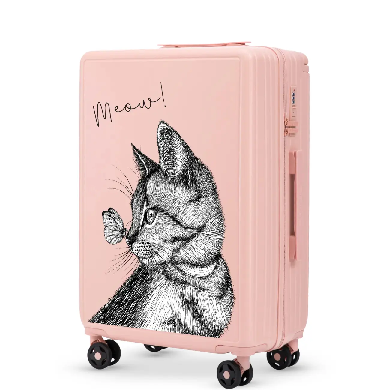 Valigia media Wings ABS+ Customized Meow 24"