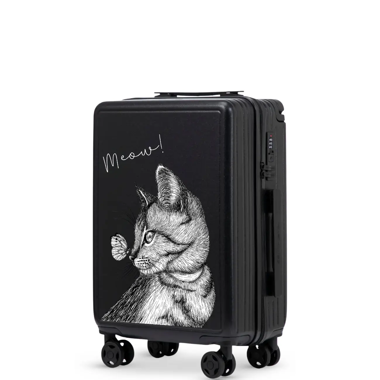 Valigia a mano personalizzata Wings ABS+ Meow 20"