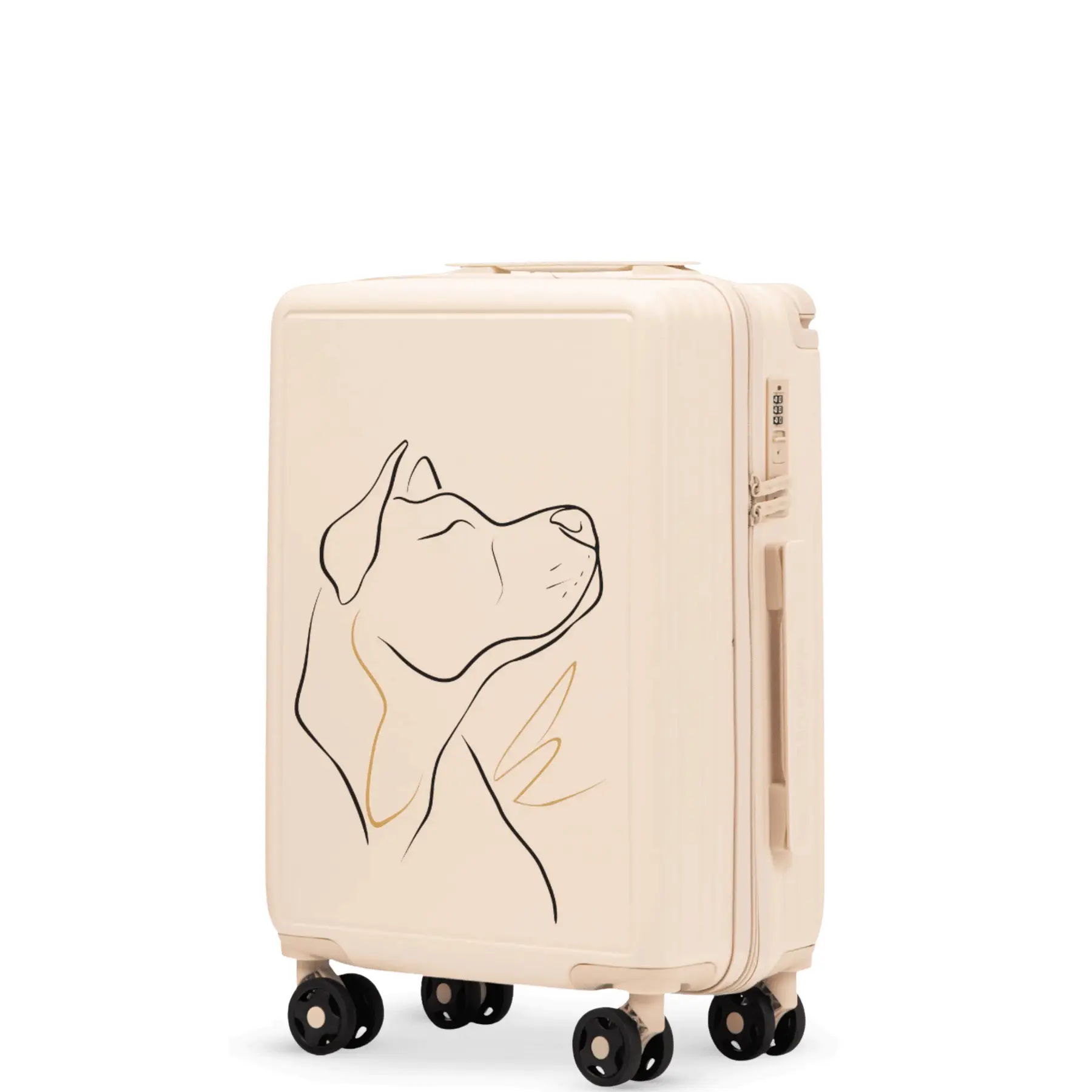 Valigia a mano personalizzata Wings ABS+ Dog 20"