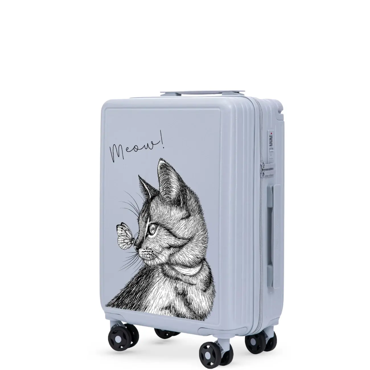 Valigia a mano personalizzata Wings ABS+ Meow 20"