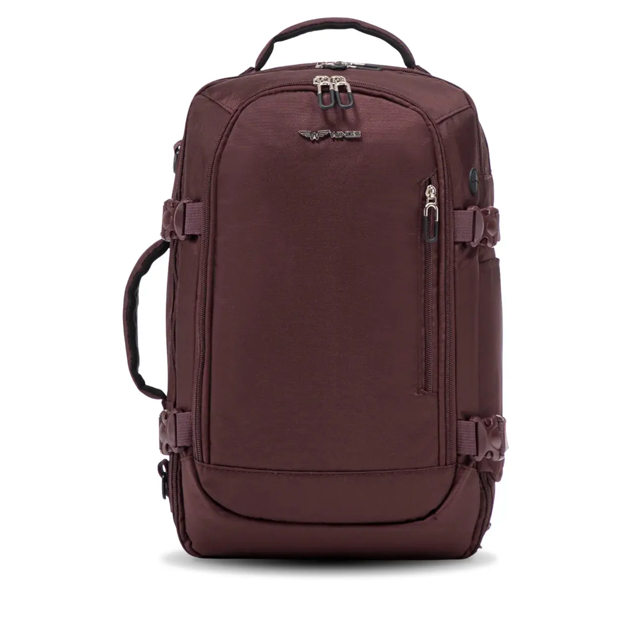 WINGS Handbagage Rugzak 40x25x15cm - 21L - Laptop 14" - Bordo