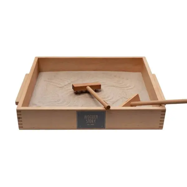 Grand plateau à sable pour écrire Wooden Story