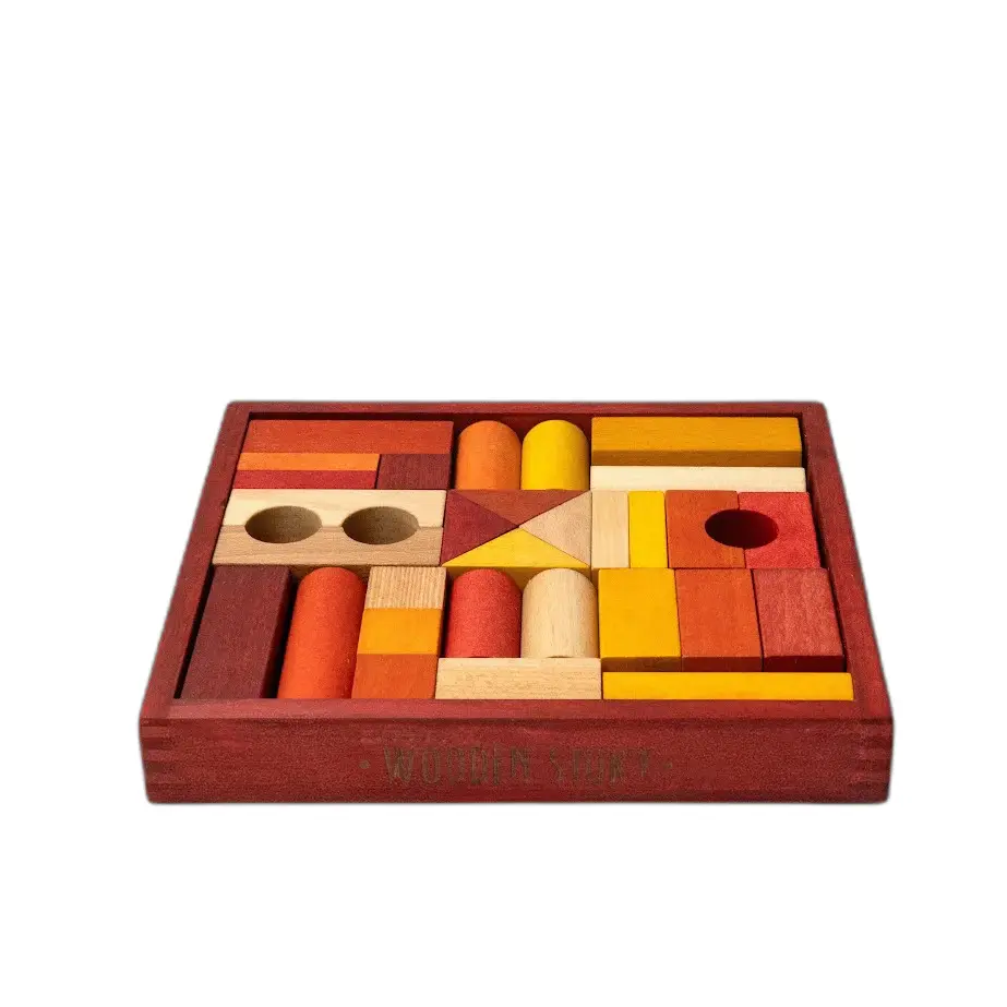 Jeux de société en bois dans un plateau 30 pièces Wooden Story