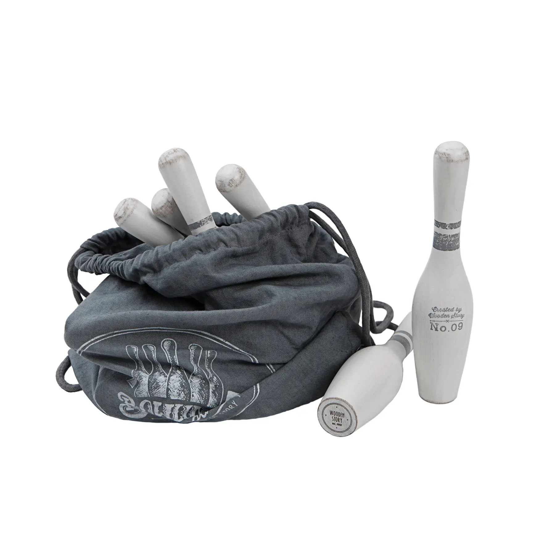 Ensemble de bowling vintage Wooden Story