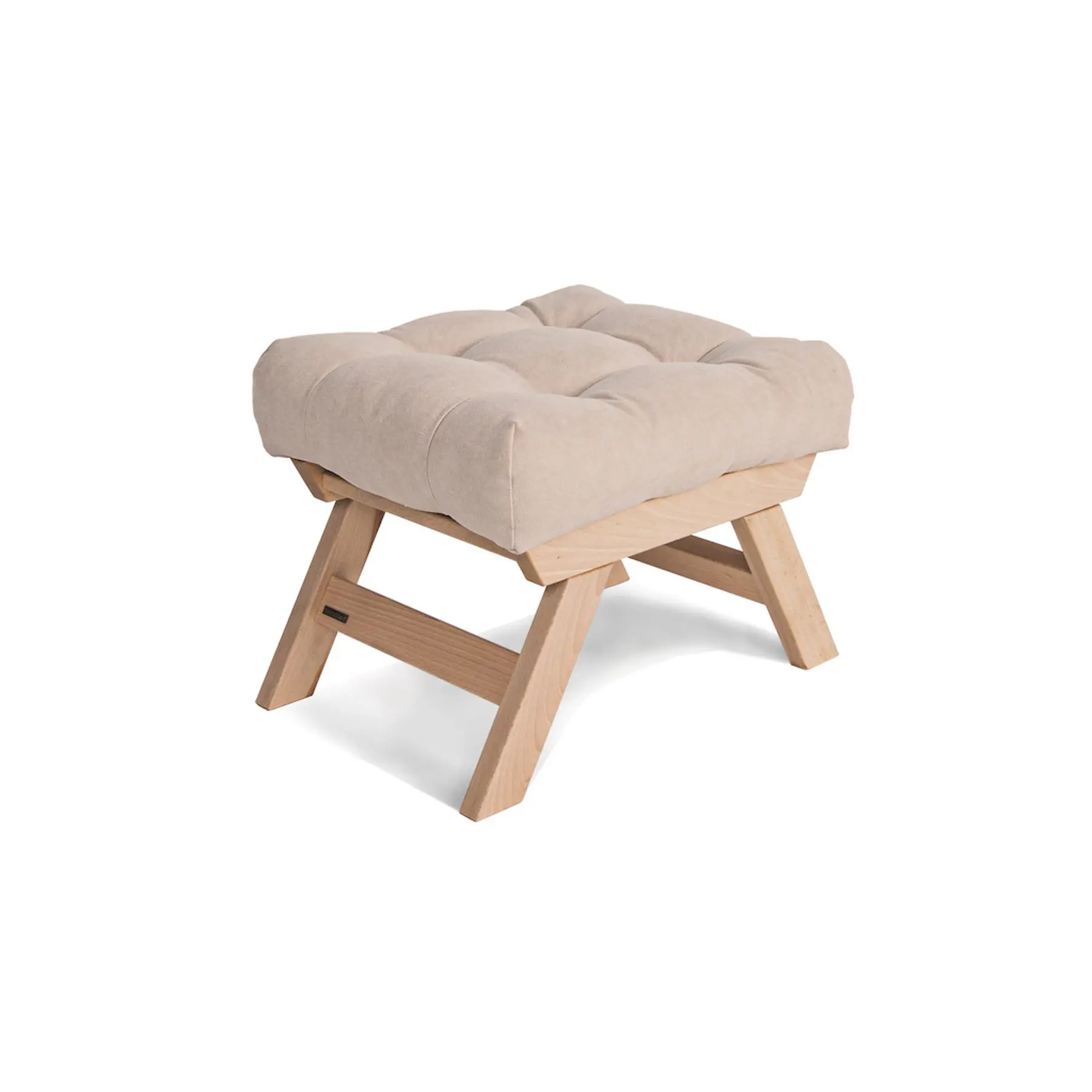 Unbehandelter Pouf Woodman Allegro