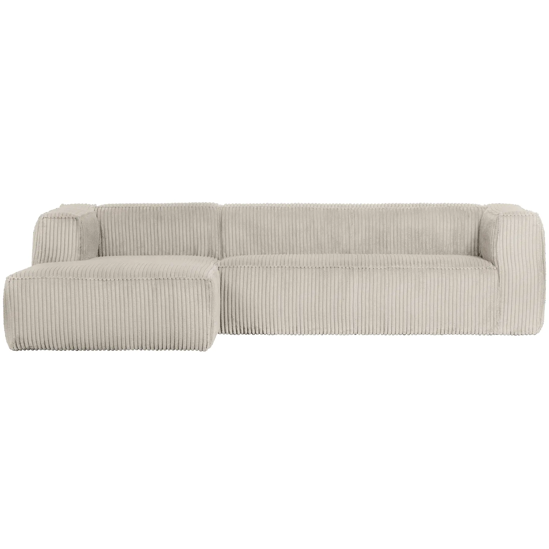 Ecksofa links aus Rippstoff Woood Bean