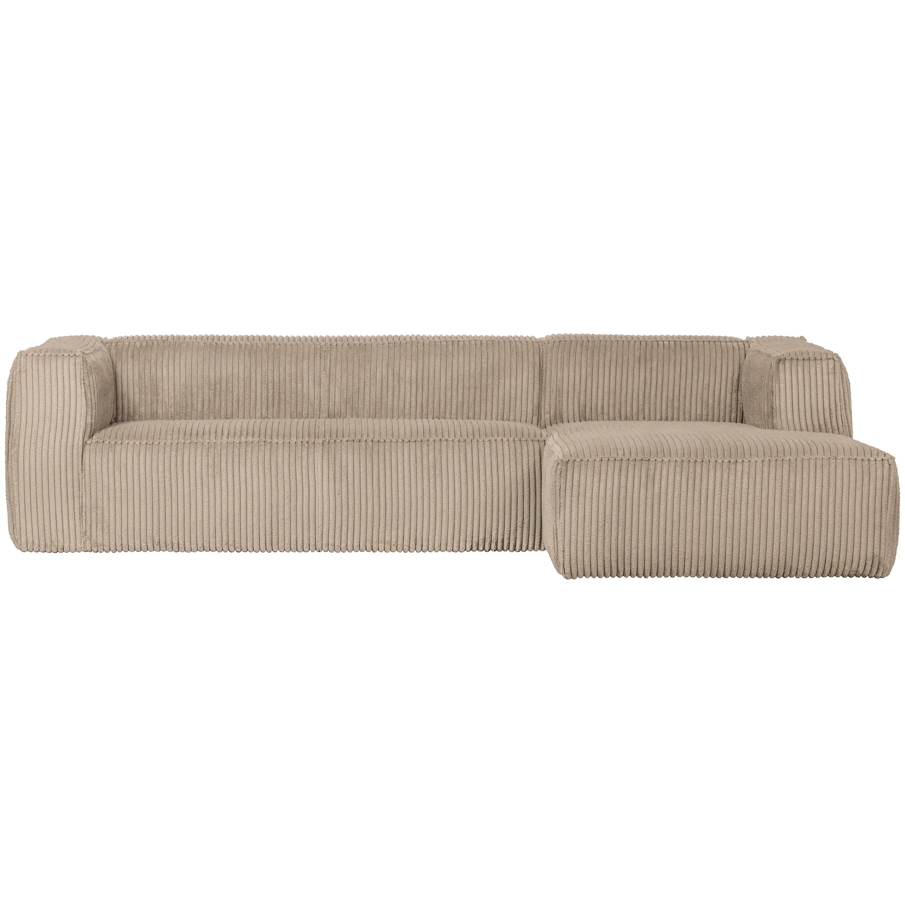 Canapé d'angle droit tissu côtelé Woood Bean Canapé d'angle droit tissu côtelé Woood Bean