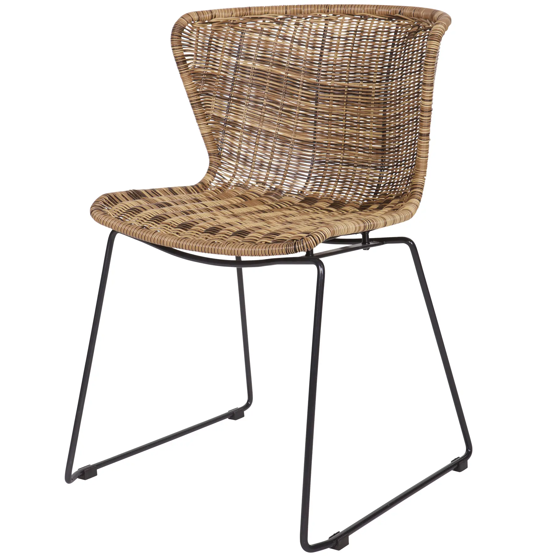 Chaise de jardin à oreilles naturelle Woood (x2)
