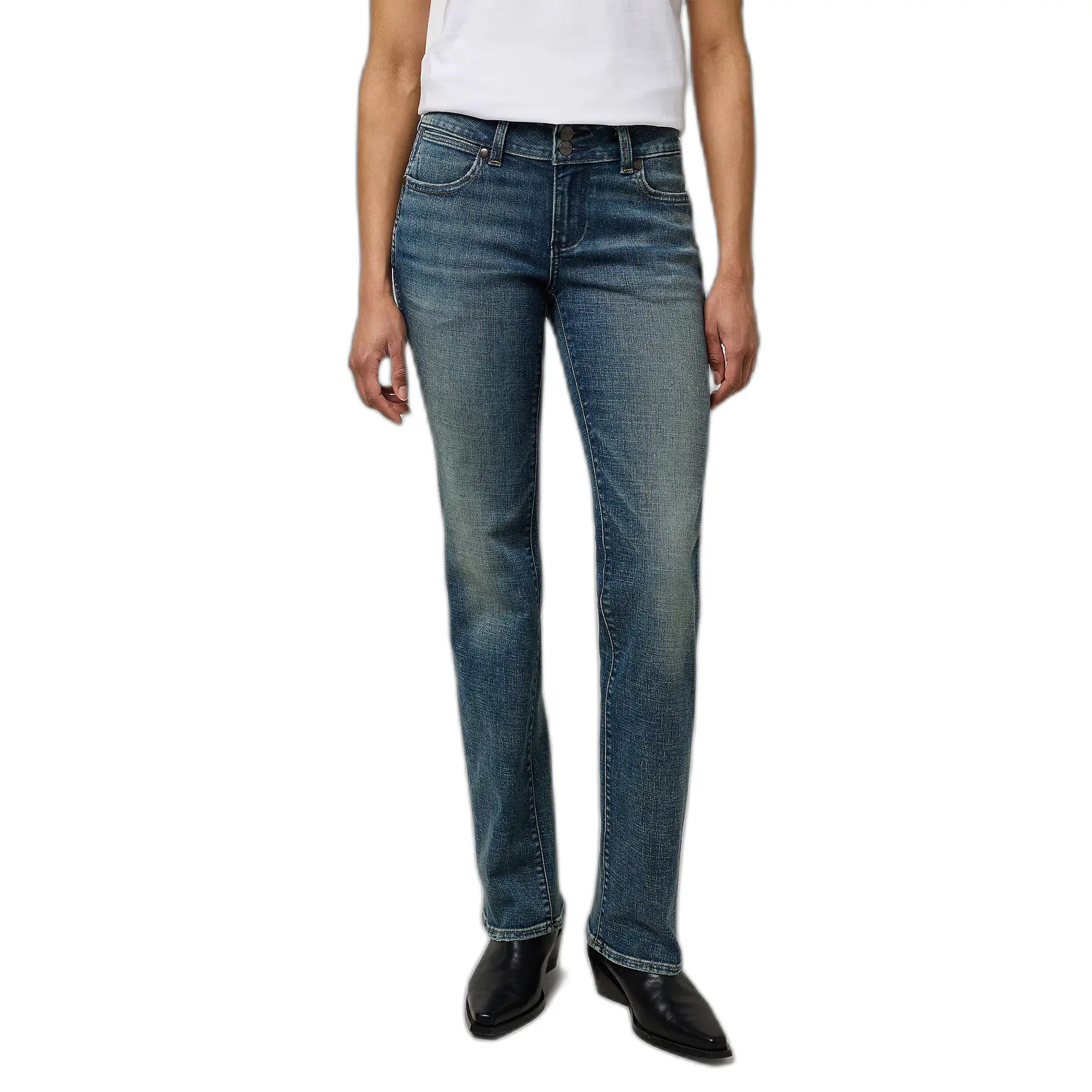 Wrangler Donna Bleu Jeans Bootcut Low Rise Bold