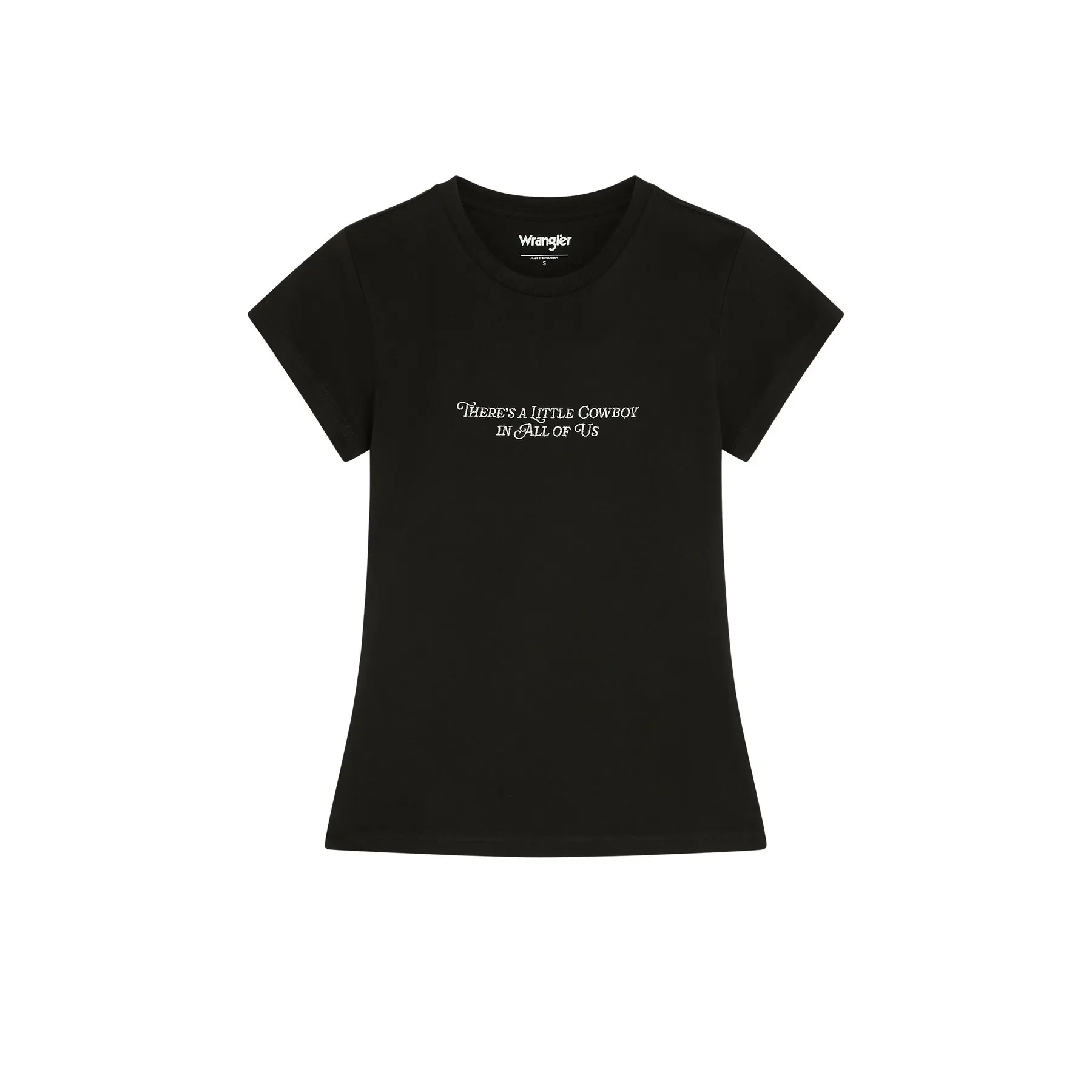 Wrangler Damen Noir T-Shirt Shrunken Band