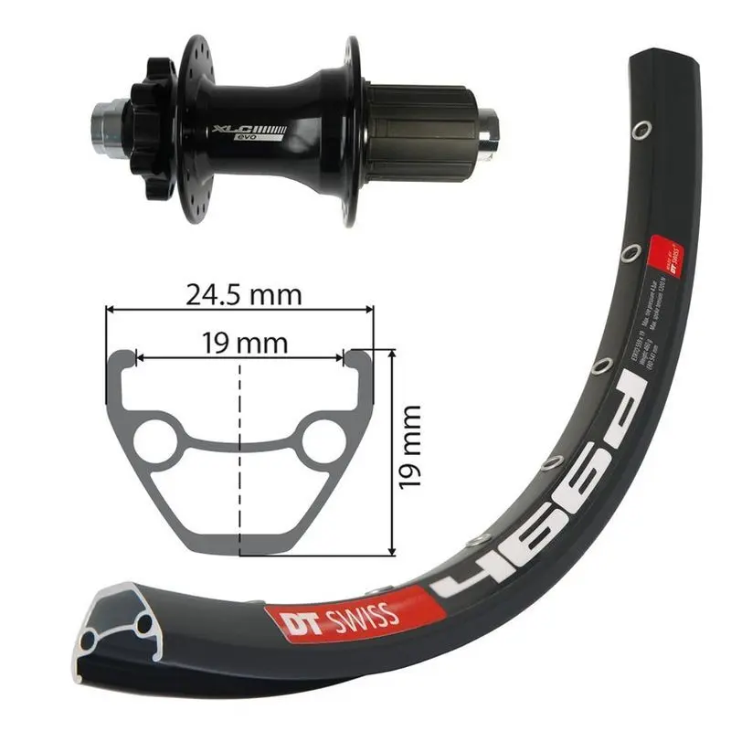 Ruota posteriore a 6 fori XLC DT Swiss