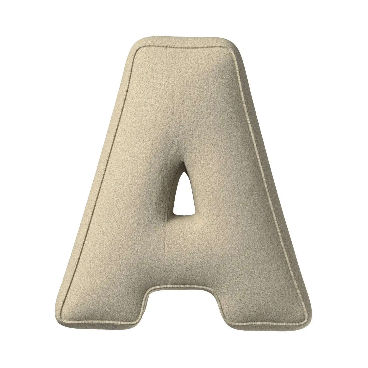 Kissen Buchstabe a Yellow Tipi Boucle