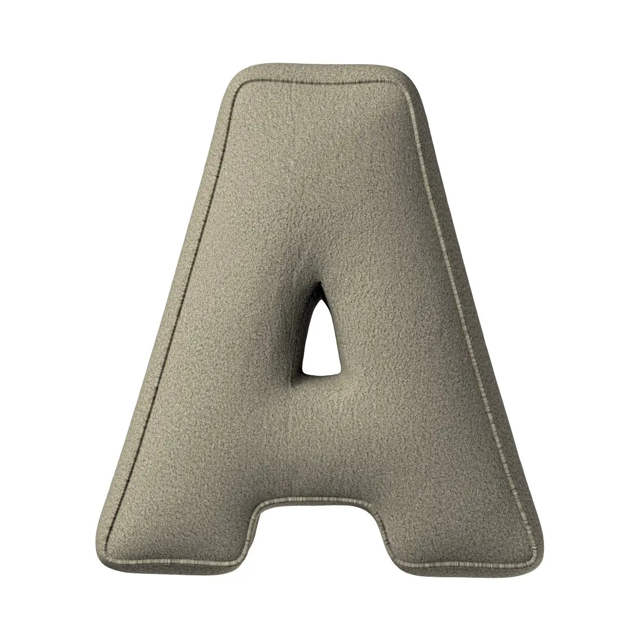 Kissen Buchstabe a Yellow Tipi Boucle
