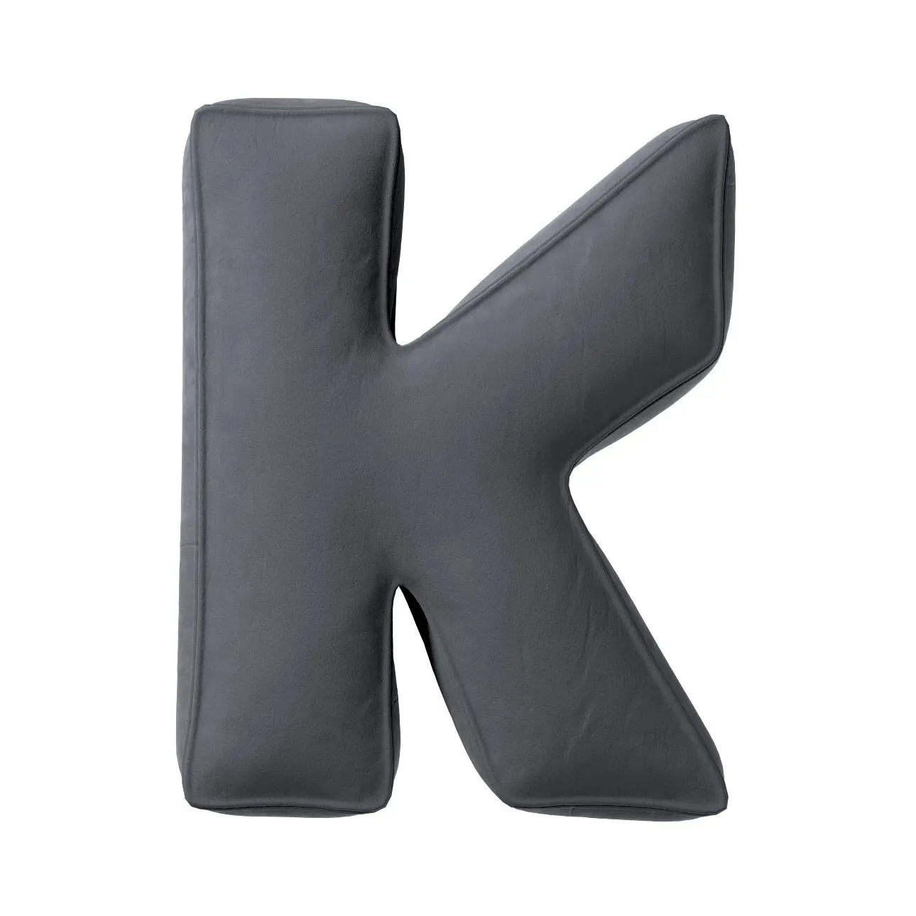 Kissen Buchstabe k Yellow Tipi Posh Velvet