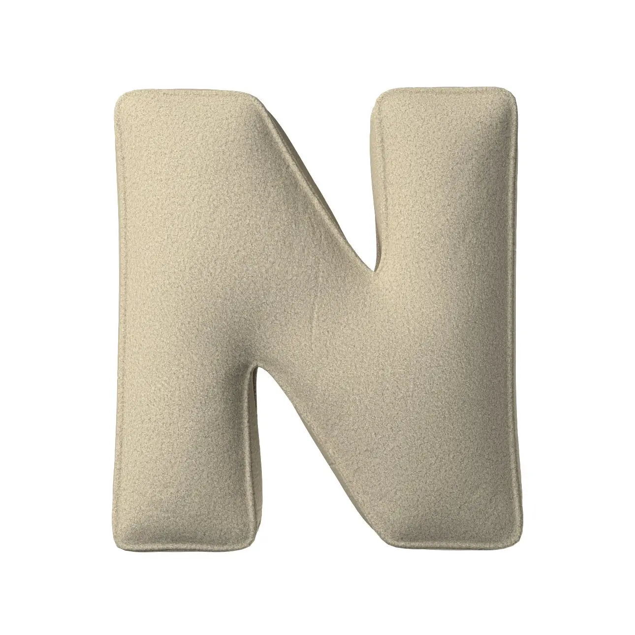Kissen Buchstabe n Yellow Tipi Boucle