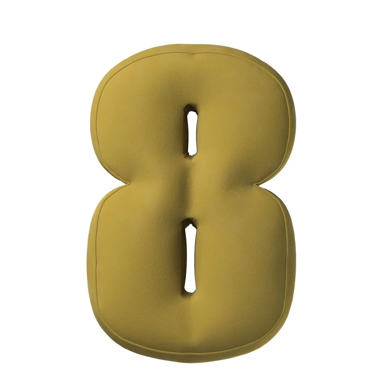 Kissen Nummer 8 Yellow Tipi Posh Velvet