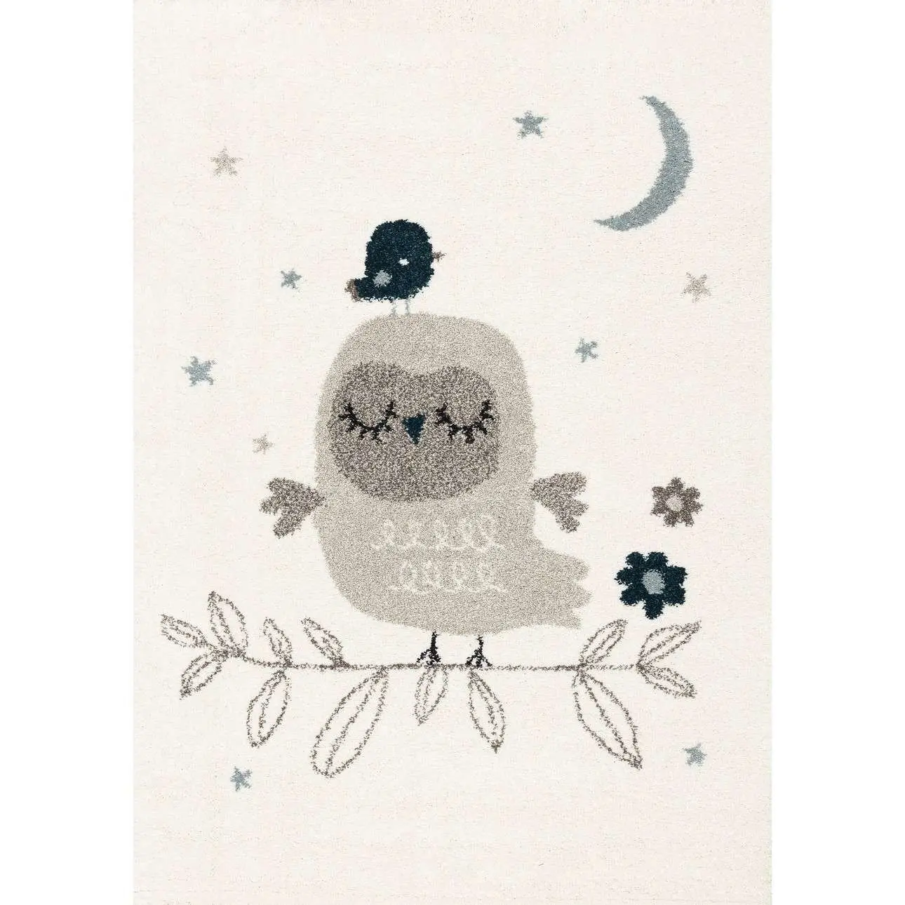 Tapis chambre Yellow Tipi Happy Owl