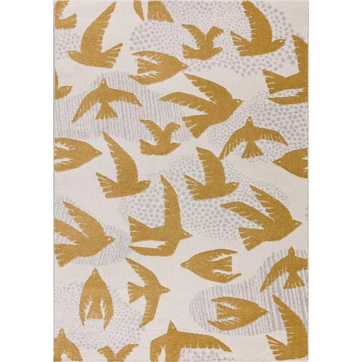 Tapis chambre d'enfant Yellow Tipi Birds