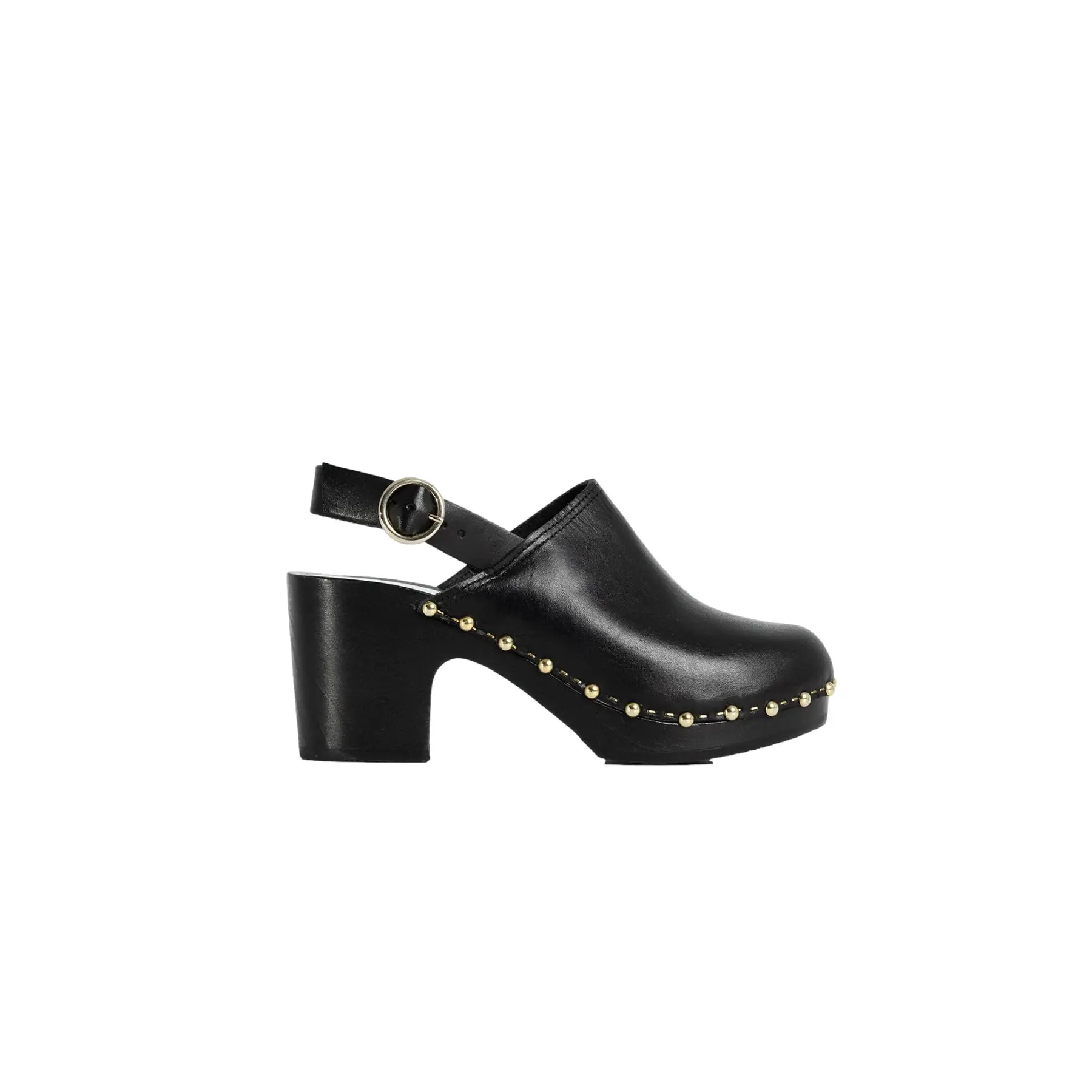 Sabot con tacco in pelle donna  Yboo Vegetal