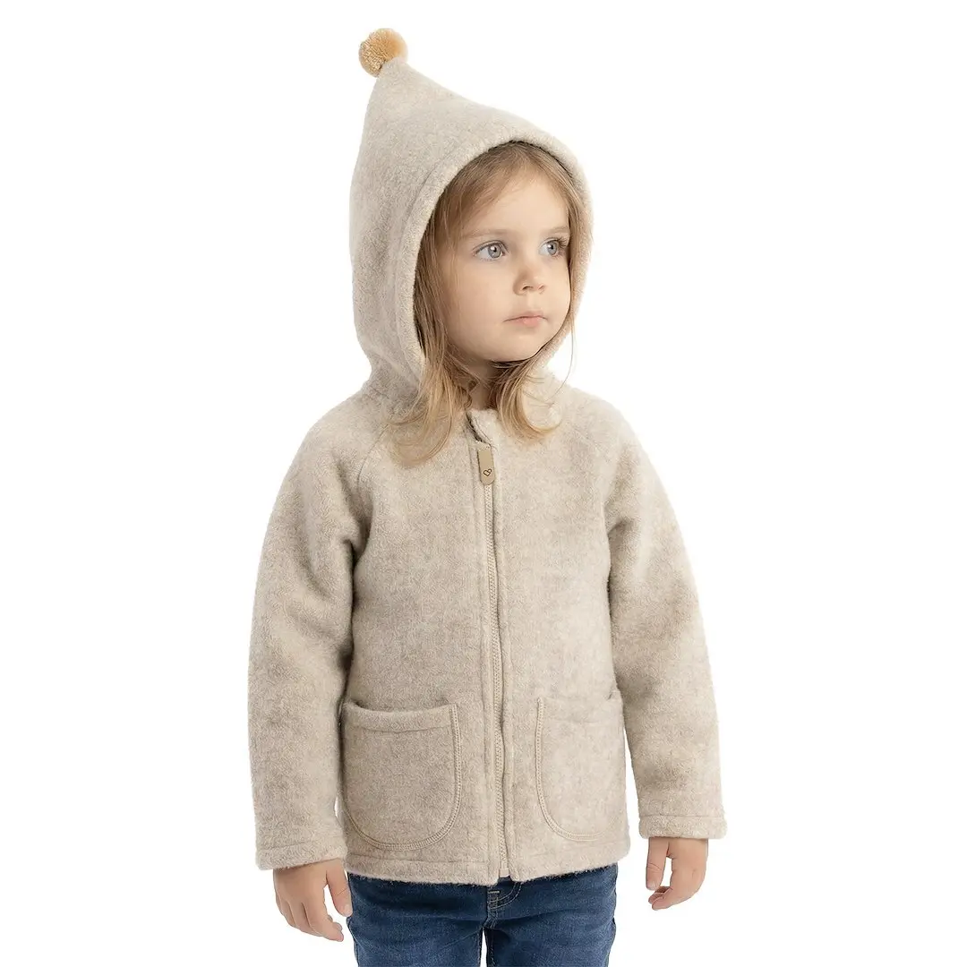 Veste à capuche en laine bébé Zaffiro Meri Sierra
