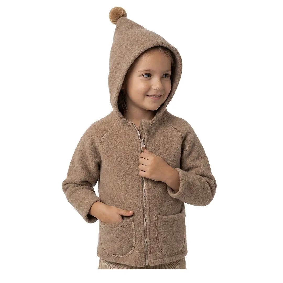 Veste à capuche en laine bébé Zaffiro Meri Sierra