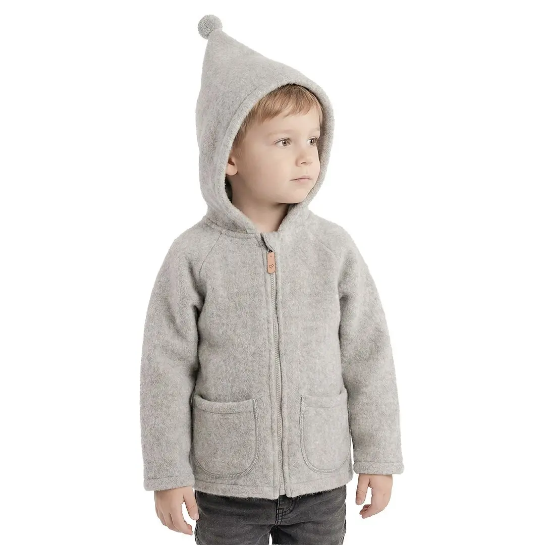 Veste à capuche en laine bébé Zaffiro Meri Sierra