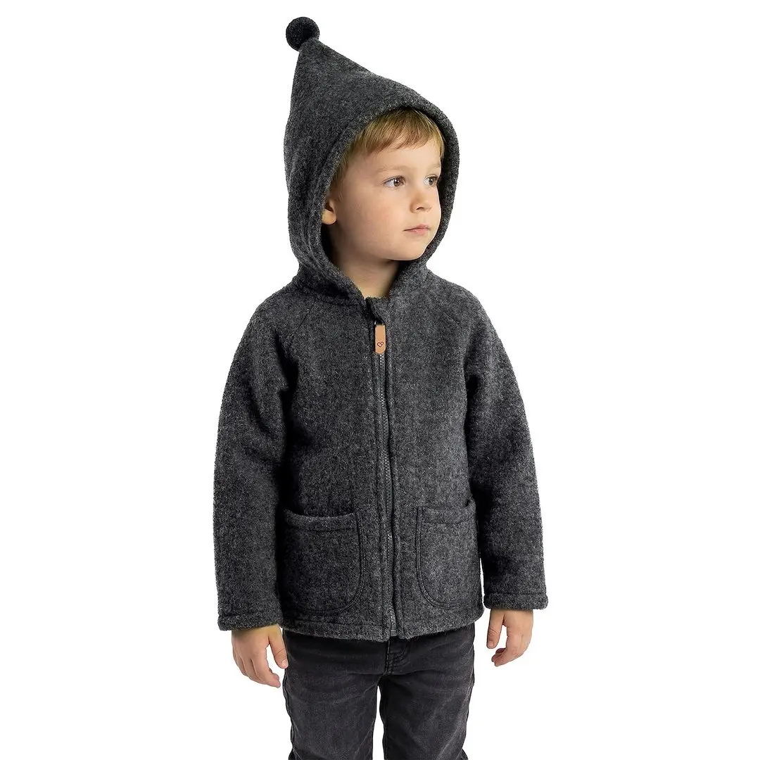 Veste à capuche en laine bébé Zaffiro Meri Sierra