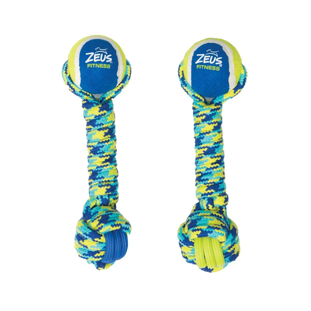 Balle pour chien avec corde Zeus K9 TPR Tennis Dumbbell
