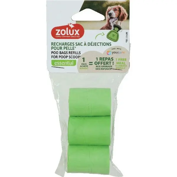 Sacchetto per escrementi di cane Zolux Poop Scoop (x3)