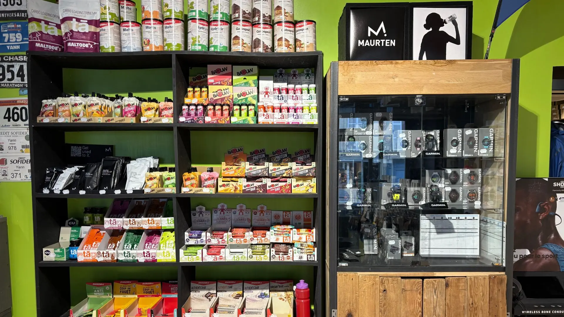 Rayon nutrition sportive chez Endurance Store Versailles — Maurten, gels, barres &eacute;nerg&eacute;tiques